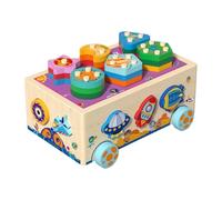 Folpus Gioco di incastro forme, scatola di abbinamento forme, coordinazione occhio-mano, regalo di compleanno, impilamento colori per bambini di 1, 2 e 3