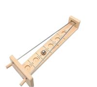 Folpus Gioco Planetario Solare da Tavolo in Legno Compatto Gioco con Rotaie Metalliche e Pallina D'acciaio Manuale Percorso in Legno per Bambini, Area