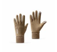 Folpus Guanti Invernali Donna Termo Isolanti Touch Guanti Foderati Caldi Guanti Antiscivolo Invernali Guanti Anti Donna Adatti per Guida Corsa Ciclo Tempo Libero All'aperto, Kaki