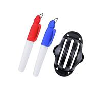 Folpus Kit di 3 Pezzi per Tracciare Linee di Allineamento sulla Pallina da Golf, con Pennarello E per Disegnare con Precisione Le Linee di Allineament, Tre Linee