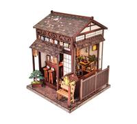 Folpus Kit di casa in Miniatura, Modello di Micro Scena Creativo, Regalo con Luce, Artigianato educativo Fatto a Mano in Legno, Mini Modello
