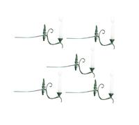 Folpus Lampada da Parete in 1:87 da 5 Pezzi, Parete a LED per casa delle Bambole, Giardino, da Strada in Miniatura, Verde