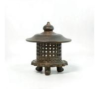 Folpus Lanterna in Ghisa Portacandele Lampada Decorativa Candeliere Stile con Cornice Traforata E Base Sollevata Luce Ambientale per Relax Serale Adatta per, Lanterna Xuejian