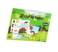 Folpus Libro di adesivi per bambini, adesivi con numeri, giocattolo educativo per feste dai 4 ai 10 anni, regali di compleanno