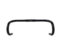 Folpus Manubrio da Corsa per Bicicletta, componente Professionale, Sostituzione Diretta, ergonomico, Robusto, Installazione Semplice, in Lega di Alluminio, Nero