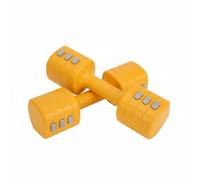 Folpus Manubrio Regolabile Manubrio Bilanciere Kettlebell 2 in 1 Peso in E Incrementi di Peso per Progressi Graduali Adatto per Donne E Adolescenti, Giallo, 5kg O Meno