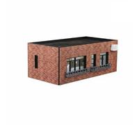 Folpus Modello Edificio in 1 64 Casa in Miniatura Scena di Costruzione Diorama Plastica PVC con Struttura Compatta Finestre E Ringhiere Adatto per, MO941112 C Modello Scena Edificio In Mattoni