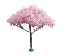 Folpus Modello in di Albero di ciliegio Artificiale in Miniatura, Fiori, Decorazioni per Interni ed Esterni, Modello di Albero di Fiori in Miniatura, Rosa, 9 Cm
