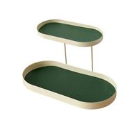 Folpus Organizzatore da Banco per Profumi, Robusto Scaffale a Due Livelli, Vassoio Porta Cosmetici per Soggiorno, Style D