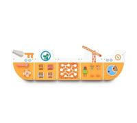 Folpus Pannello da Parete Educativo con Slider E Ingranaggi in Legno per Bambini con Giochi Tattili per Lo Sviluppo E La, 5.7kg, Gioco da Parete A Forma di Nave