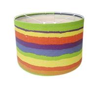 Folpus Paralume Lampada Drum Sospensione Rotondo Tela Coprilampada Metallo Decorativo per Ambienti Domestici Cucina Ufficio Sala da Pranzo, Multicolore