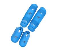 Folpus Parastinchi per Kickboxing Parastinchi per Gambe per Bambini Parastinchi per Collo del Piede per Kickboxing Grappling Boxe MMA Sparring, Blu