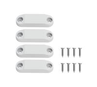 Folpus Parti del supporto per porta del Accessori Alternativi Facile installazione Moderna Chiusura per porta di stoccaggio, 2 Set Bianco
