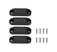 Folpus Parti del supporto per porta del Accessori Alternativi Facile installazione Moderna Chiusura per porta di stoccaggio, 2 Set Nero