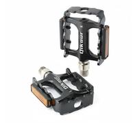 Folpus Pedale Bici Pedale Bicicletta Pedale Pieghevole Pedale Universale con Doppio Cuscinetto Rotazione Fluida Struttura Leggera E Resistente in Lega di, Black