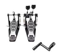 Folpus Pedale per Grancassa Doppio, Pedale per Percussioni, Hardware per Esercizi di Batteria Regolabile, Regali per Batteristi con Barra di Collegamento,