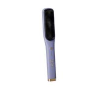 Folpus Pettine per lisciare i capelli, spazzola calda per acconciature, 5 temperature regolabili, spazzola per lisciare portatile, ferro arricciacapelli da, VIOLA