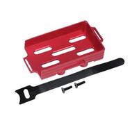 Folpus Piastra di Montaggio del Vassoio della Batteria in Metallo RC con Fascetta in Lega di Alluminio Accessori RC universali per TRX4M 1/18 Auto Veicolo, Rosso