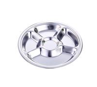 Folpus Piatto a Scomparti Leggeri Piatti | In Acciaio Inox, Multiscomparto, Piatto Diviso, per , Scuola