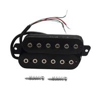 Folpus Pickup humbucker a sei corde a doppia bobina precablato con ventaglio per chitarra elettrica fai da te, sostituisce le parti dello strumento, Cromato 52 Mm