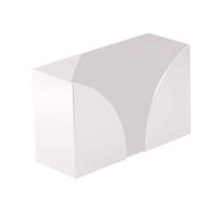 Folpus Porta tovaglioli in acrilico, distributore di fazzoletti da tavolo, contenitore verticale per carta, semplice e indipendente, per picnic in casa, Bianco