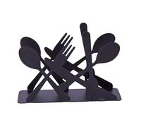 Folpus Portatovaglioli Da Tavolo Supporto Tovaglioli Verticale Dispenser Carta Contenitore Cucchiaio Forchetta Acciaio Inossidabile Adatto per Sala Da Pranzo