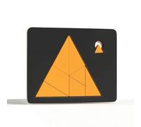 Folpus Puzzle Bambini Gioco Educativo Rompicapo Legno Geometrico Gioco Forme con Tavola Guida E Figure Poligonali Addestra Abilità di Risoluzione Adatto per Casa Scuola Viaggio, Triangle