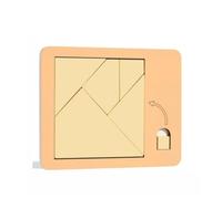 Folpus Puzzle Bambini Gioco Educativo Rompicapo Legno Geometrico Gioco Forme con Tavola Guida E Figure Poligonali Addestra Abilità di Risoluzione Adatto per Casa Scuola Viaggio, Square