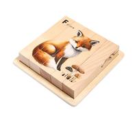 Folpus Puzzle in Legno per Bambini dai 2 Anni in su, abilità di Problem Solving, Puzzle di apprendimento educativo con Blocchi Giocattolo