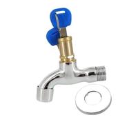 Folpus Rubinetto con Serratura per Luoghi Pubblici Presa D'Acqua Esterna Monoforo Da Giardino con Chiave per Gestire L'Accesso Adatto per Parchi Cortili Sco, 4 Punti 12x9x2cm