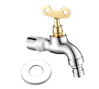 Folpus Rubinetto con Serratura per Luoghi Pubblici Presa D'Acqua Esterna Monoforo Da Giardino con Chiave per Gestire L'Accesso Adatto per Parchi Cortili Sco, 4punti 10.5x9.2x2cm