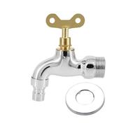 Folpus Rubinetto con Serratura per Luoghi Pubblici Presa D'Acqua Esterna Monoforo Da Giardino con Chiave per Gestire L'Accesso Adatto per Parchi Cortili Sco, 6 Punti 10.5x9x2.5 Cm