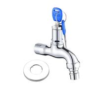 Folpus Rubinetto con Serratura per Luoghi Pubblici Presa D'Acqua Esterna Monoforo Da Giardino con Chiave per Gestire L'Accesso Adatto per Parchi Cortili Sco, 4 Punti 13x9.2x2cm