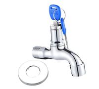 Folpus Rubinetto con Serratura per Luoghi Pubblici Presa D'Acqua Esterna Monoforo Da Giardino con Chiave per Gestire L'Accesso Adatto per Parchi Cortili Sco, 4 Punti 12x9.2x2cm