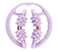 Folpus Rullo da Massaggio per Allenamento Massaggiatore a Pinza per Cosce E Avambracci con 8 Ruote per Stimolazione Profonda Adatto per Lo Sviluppo Muscolar, Viola