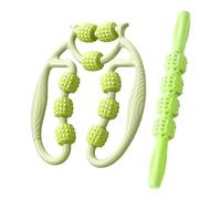 Folpus Rullo massaggiante Circolare per Gambe, Versatile Strumento Portatile per l'allenamento e la Scultura del Corpo, Rullo Muscolare per avambraccio, Verde