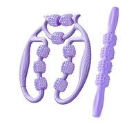 Folpus Rullo massaggiante Circolare per Gambe, Versatile Strumento Portatile per l'allenamento e la Scultura del Corpo, Rullo Muscolare per avambraccio, Viola