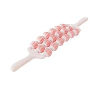 Folpus Rullo Massaggiante Leggero per Il Rilassamento Muscolare, Portatile, Ideale per Addome, Gambe E per Combattere La Cellulite, Rosa 3 File