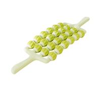 Folpus Rullo Massaggiante Leggero per Il Rilassamento Muscolare, Portatile, Ideale per Addome, Gambe E per Combattere La Cellulite, Verde 4 File