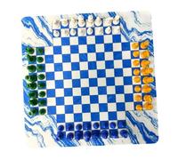 Folpus Scacchiera Giocatori con Tappetino in Gomma, Ideale per Gruppi da 2 a 4 Persone, Adulti e Bambini. Altezza : 49 mm. Gioco di, Style E