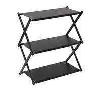Folpus Scaffale da Esterno Portatile a 3 Livelli: Compatto, Elegante, Leggero E Pieghevole, Ideale per Barbecue, Giardino, Patio, Luogo di Pesca E Casa, Nessun Piatto di Stoffa
