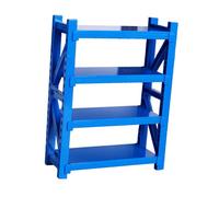 Folpus Scaffale portaoggetti in Miniatura per casa delle Bambole, scaffale portaoggetti per mobili per casa delle Bambole a 4 Livelli per Giardino, Blu