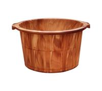 Folpus Secchio per pediluvio, vasca per pediluvio, vasca per pedicure, hotel, casa, barile rotondo, SPA con manici per adulti, vasca per pediluvio, secchio, Marrone Altezza 23cm