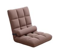 Folpus Sedia da Pavimento con Supporto per la Schiena, Divano Moderno, Poltrona da Gioco da Pavimento per Appartamento a 5 Posizioni, caffè