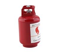 Folpus Serbatoio Modello Carburante RC in Metallo Accessorio Mini Tanica con Coperchio Apribile Simulazione Dettagliata Ricambio Adatto a Veicoli, Rosso