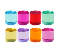 Folpus Set di 8 blocchi da costruzione arcobaleno, cilindri di pietre preziose acriliche arcobaleno, giocattoli educativi colorati per lo sviluppo della, 2.5 Cm