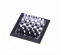 Folpus Set di Scacchi in Miniatura Fatti a Mano Set di Scacchi con Pedine Scolpite Salvaspazio Gioco da Tavolo per Fotografia BJD, Diorami Modellistici,