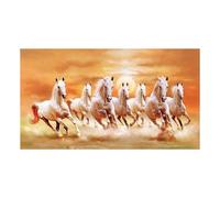 Folpus Sette cavalli da corsa arte murale, pittura per animali, regalo, foto di tela per la camera da letto in sala da letto in interno, 20x40 Cm