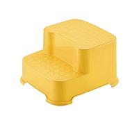 Folpus Sgabello a Doppio Gradino Sgabello per Bambini Toilet Training Ispessimento per La Casa Soggiorno Bagno, Giallo, Taglia unica bambino