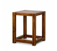 Folpus Sgabello in Massello Sgabello da Pranzo da Ingresso Sgabello da Salotto con E Mortasa Robusto E Stabile Finitura a Basso Impatto Adatto per Famiglia, Sgabello Quadrato Piccolo